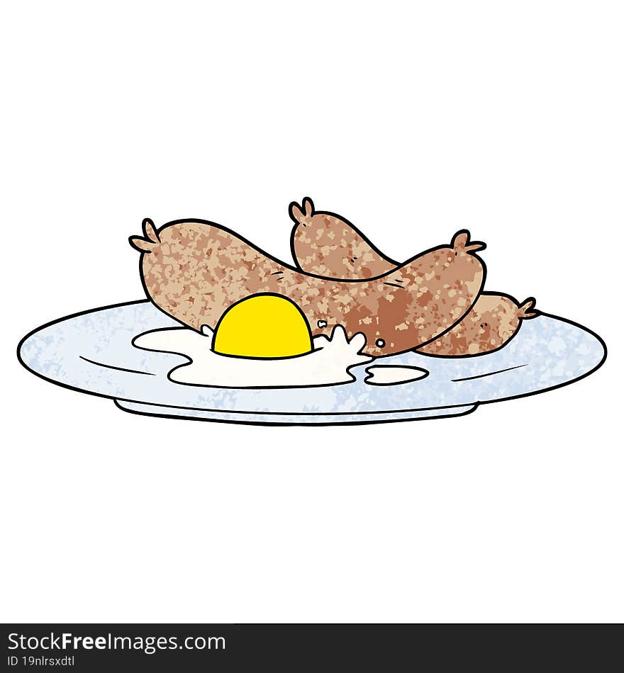 cooked breakfast cartoon. cooked breakfast cartoon