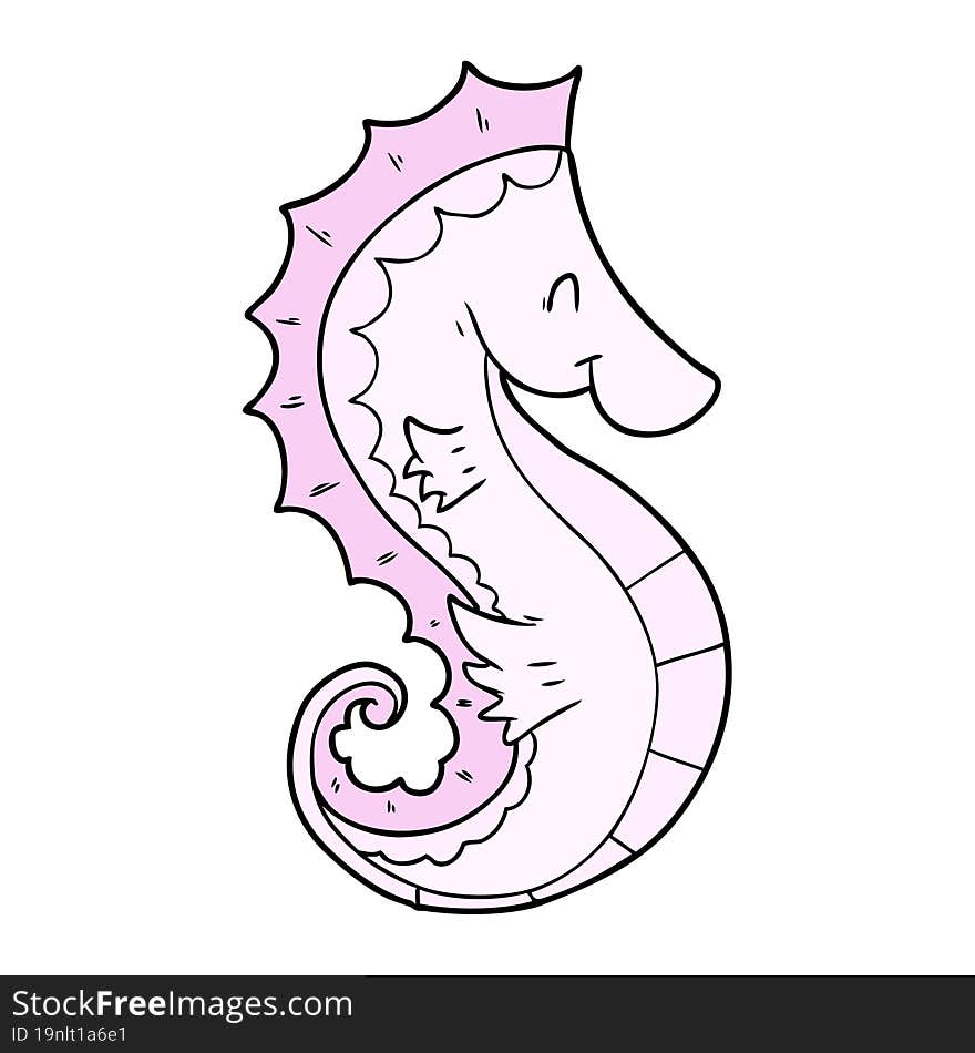 cartoon sea horse. cartoon sea horse