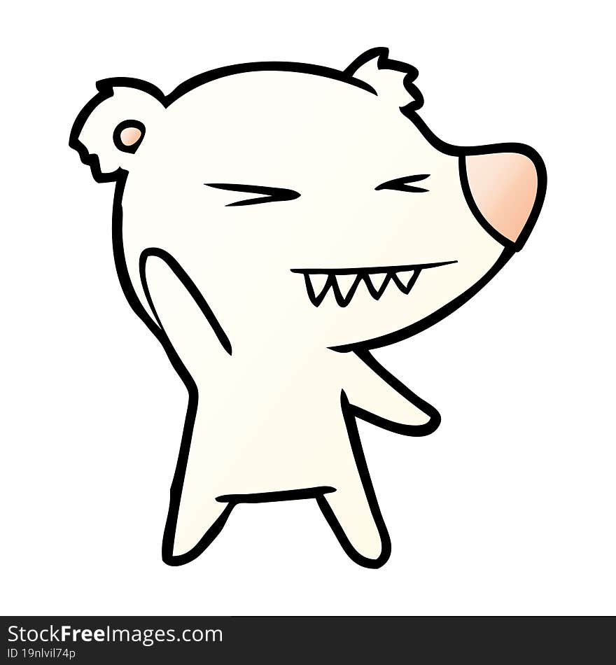 angry polar bear cartoon. angry polar bear cartoon