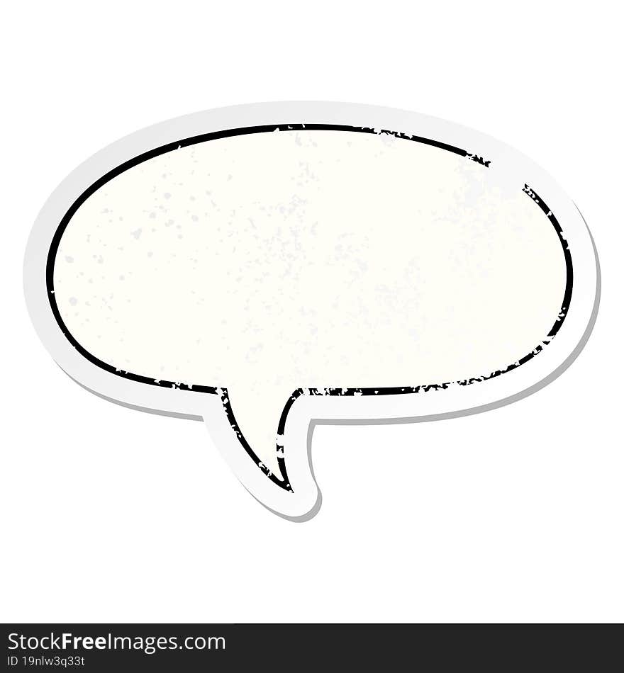 cartoon speech bubble distressed distressed old sticker with speech bubble distressed distressed old sticker. cartoon speech bubble distressed distressed old sticker with speech bubble distressed distressed old sticker