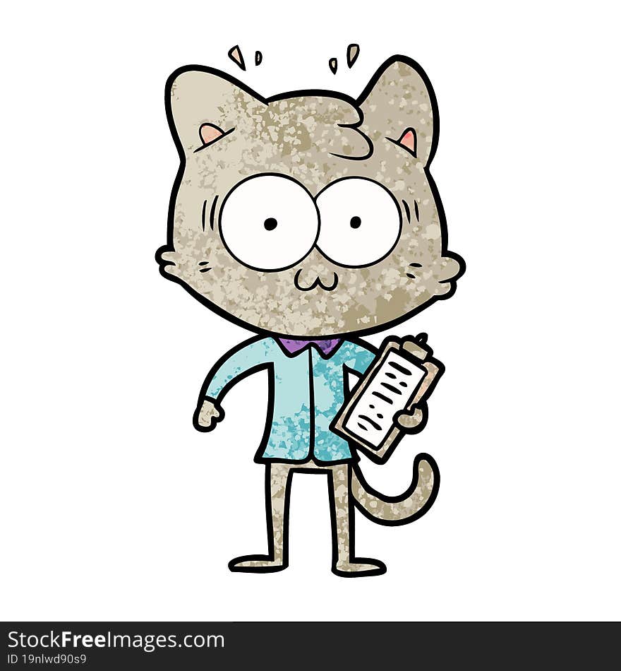 cartoon surprised office worker cat. cartoon surprised office worker cat