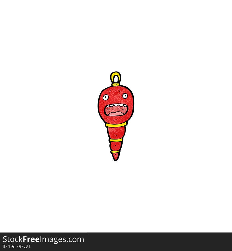 christmas bauble cartoon character