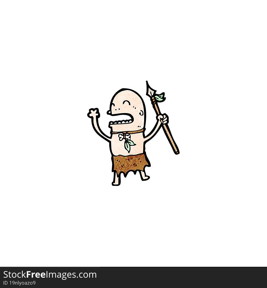 cartoon tribal man