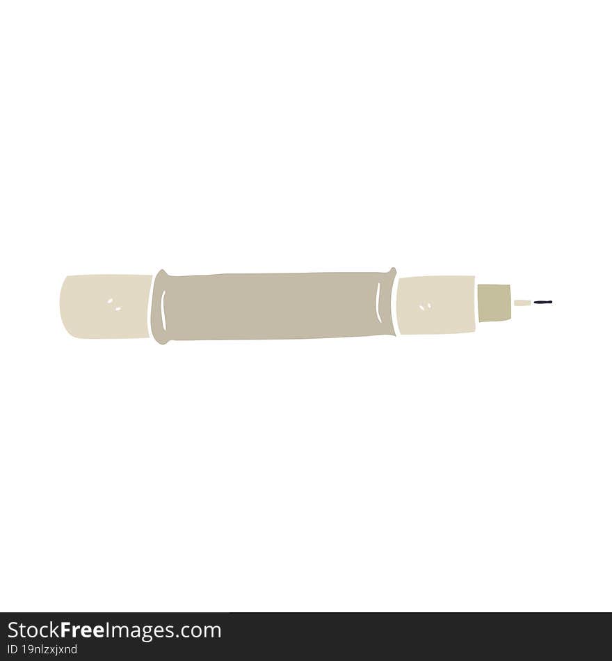 Flat Color Style Cartoon Pen