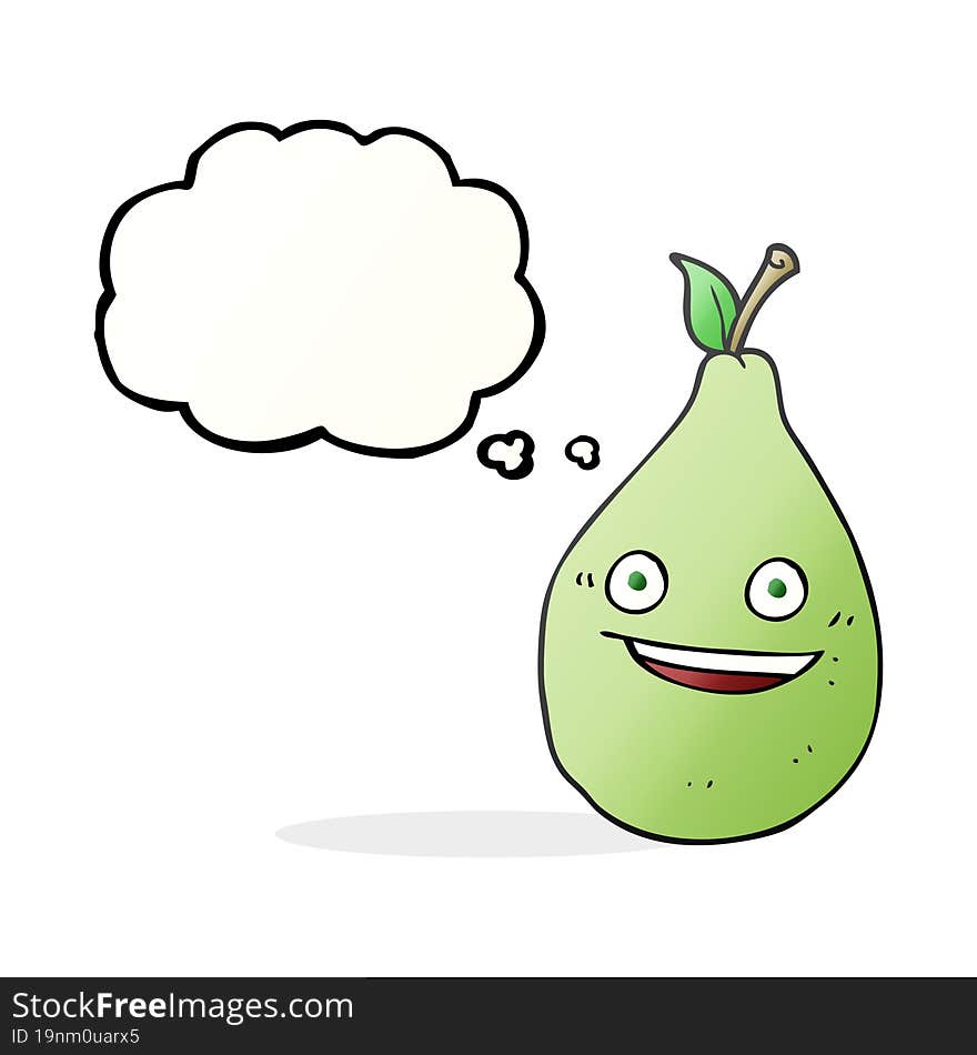 thought bubble cartoon pear