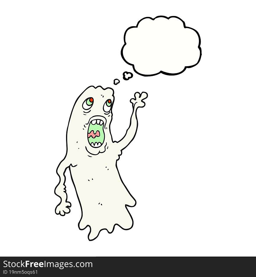 Thought Bubble Cartoon Ghost