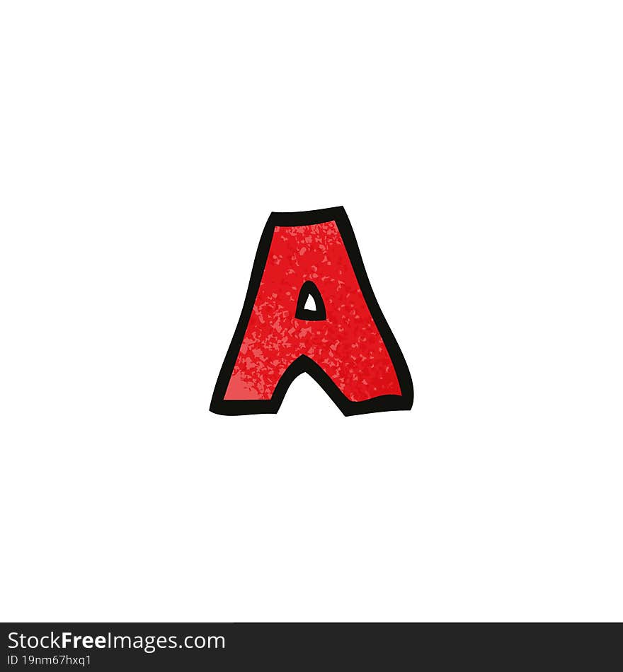 Cartoon Doodle Letter A