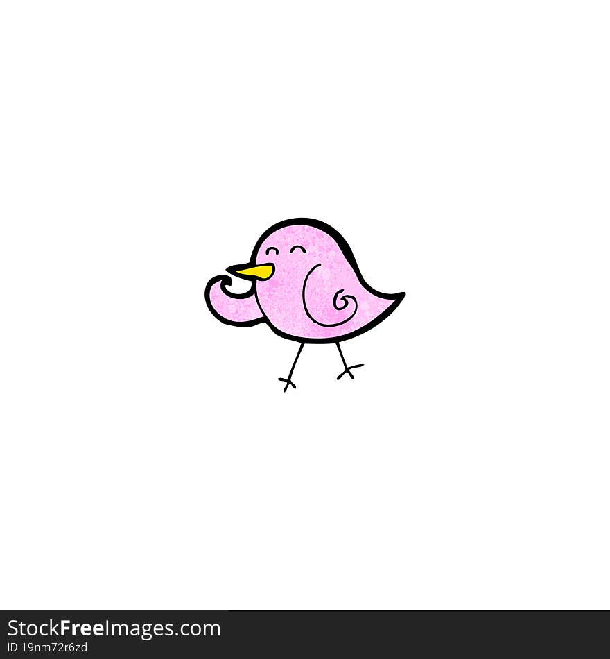 cartoon little bird