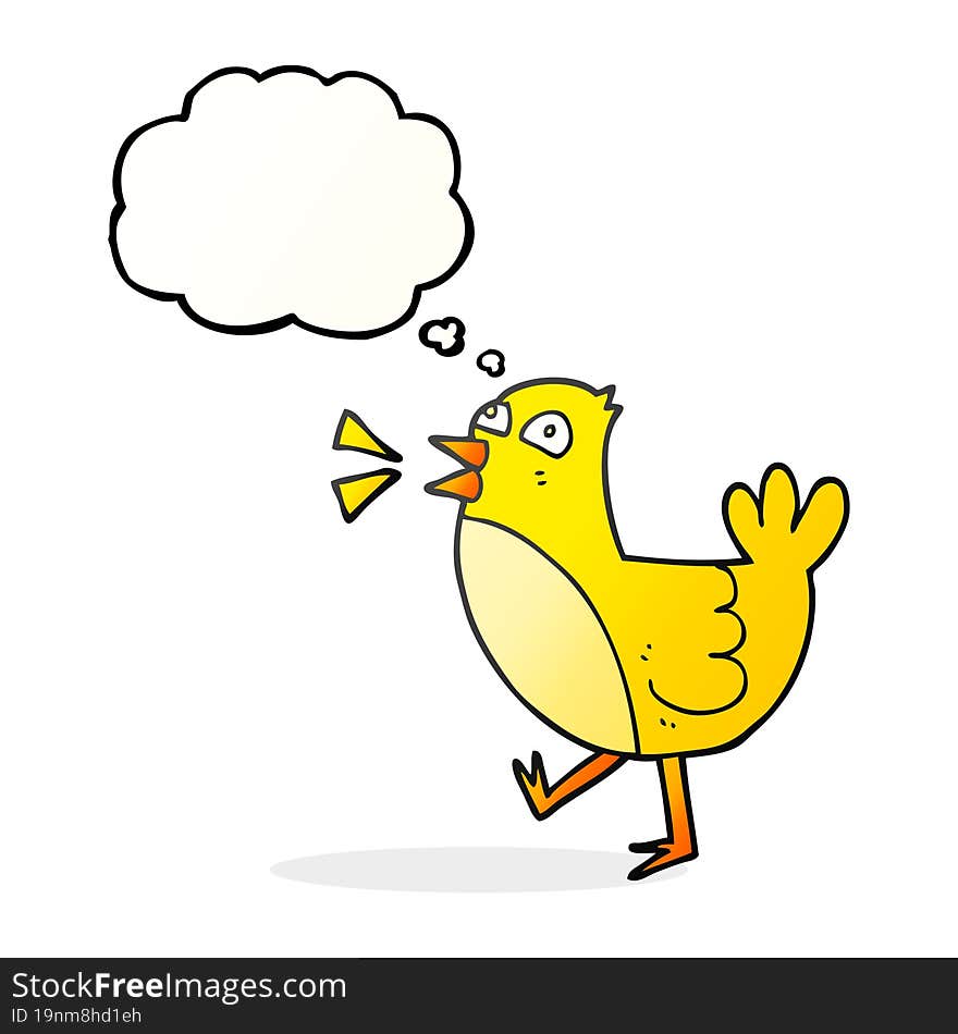 Thought Bubble Cartoon Bird