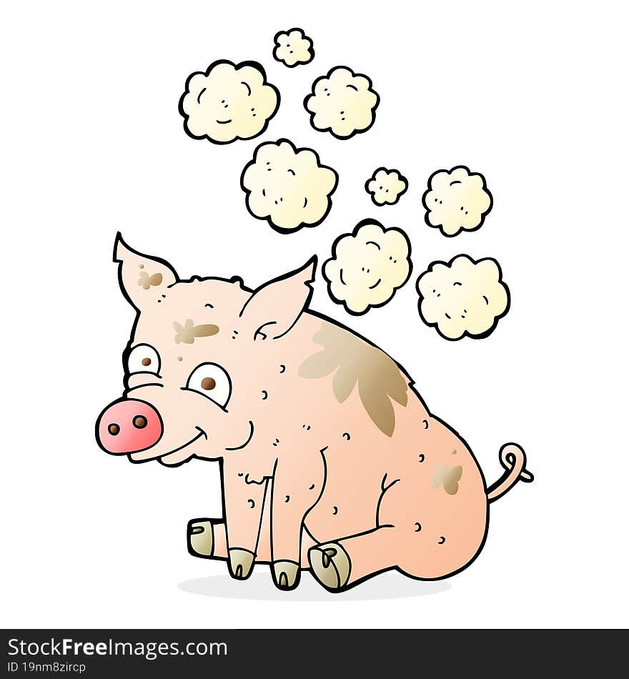 Cartoon Smelly Pig