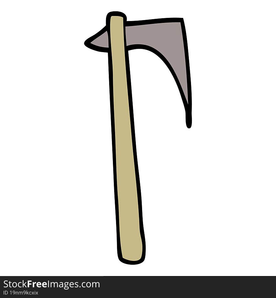 cartoon doodle sharp axe