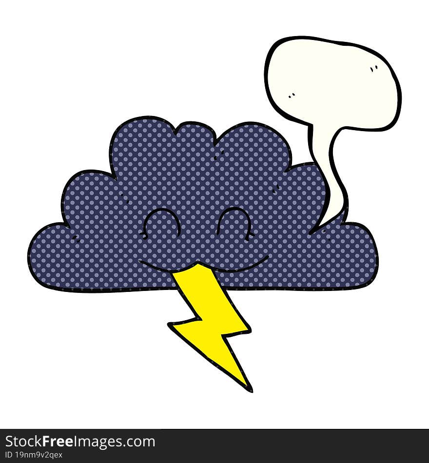 Comic Book Speech Bubble Cartoon Storm Cloud