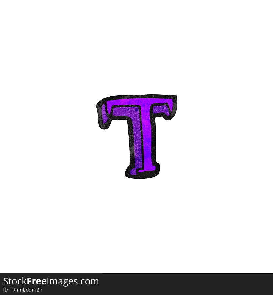 cartoon letter t