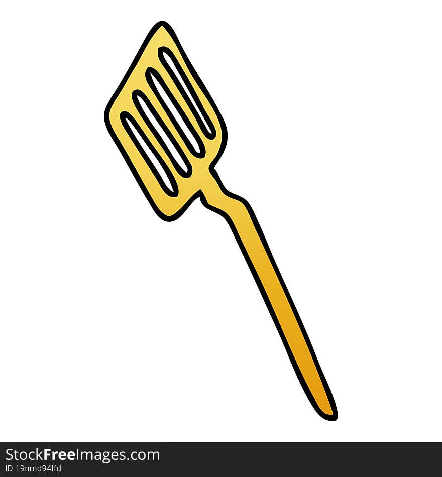 quirky gradient shaded cartoon spatula