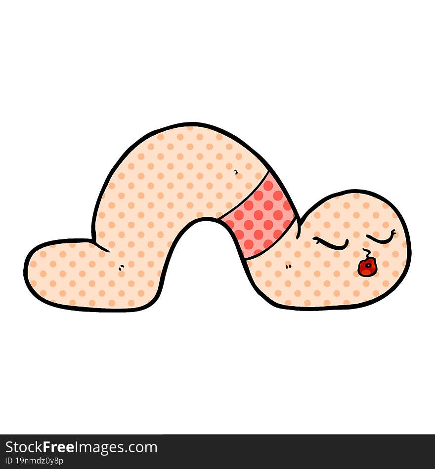 cartoon worm. cartoon worm