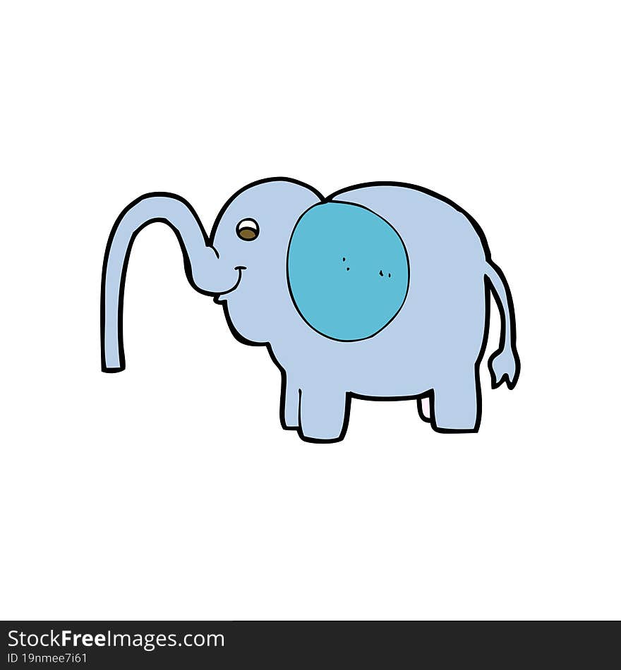 Cartoon Elephant Squirting Water