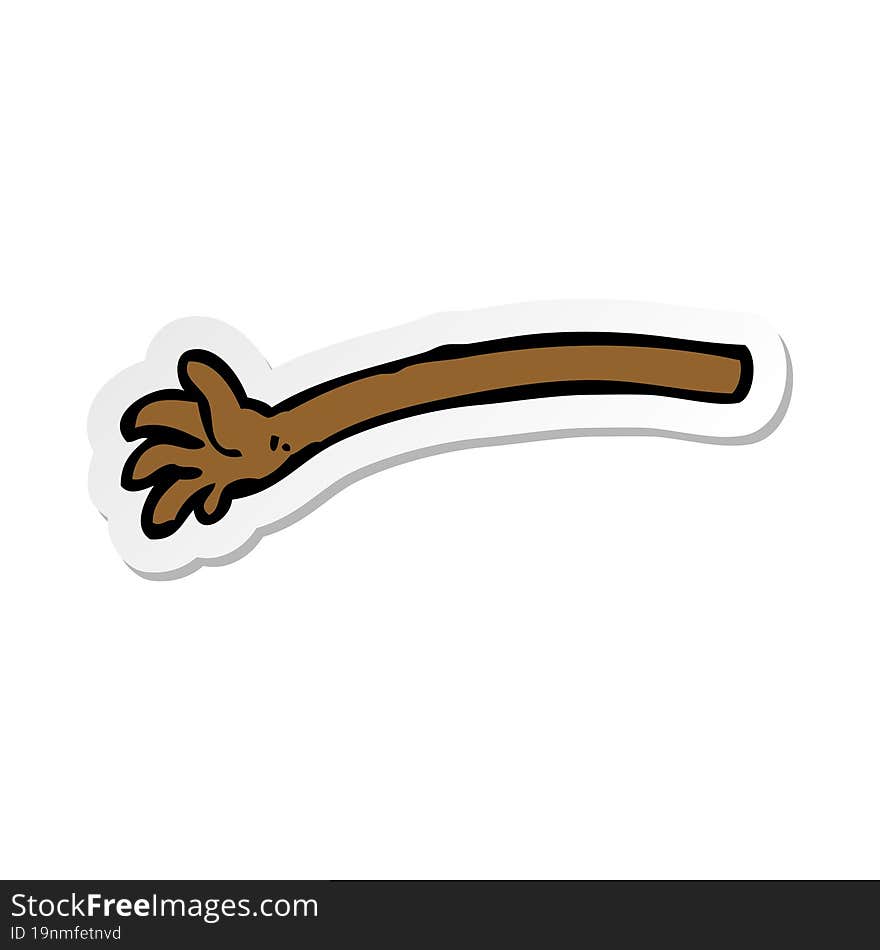 sticker of a cartoon arm