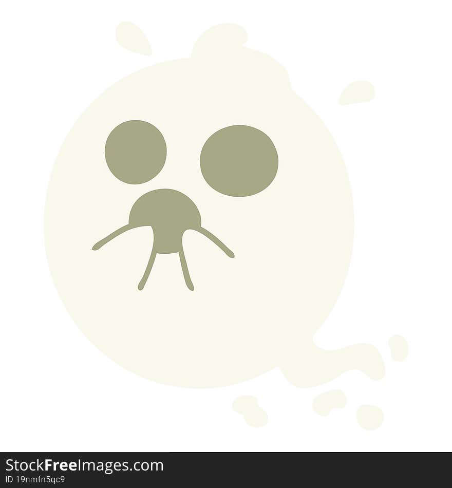 Cute Frightened Ghost