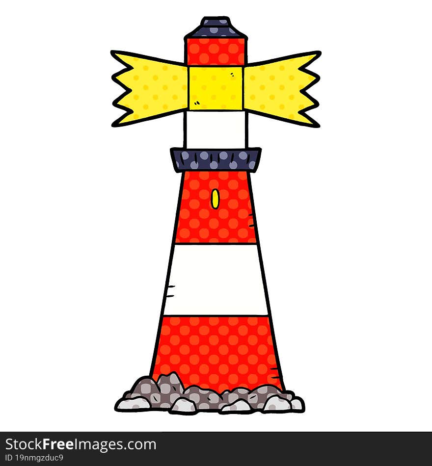 cartoon lighthouse. cartoon lighthouse