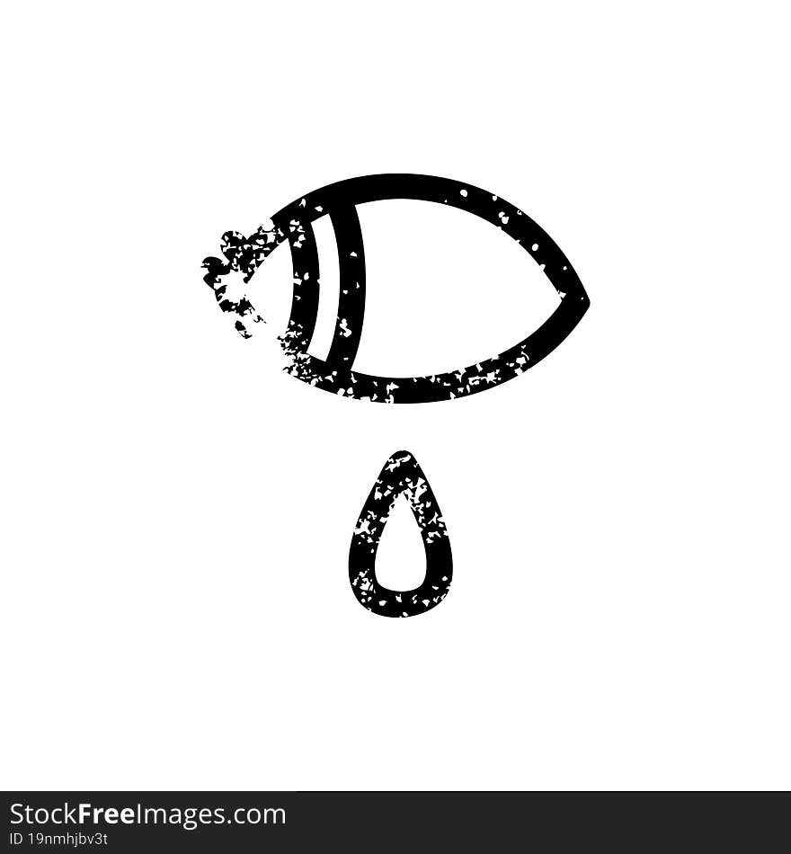 crying eye distressed icon