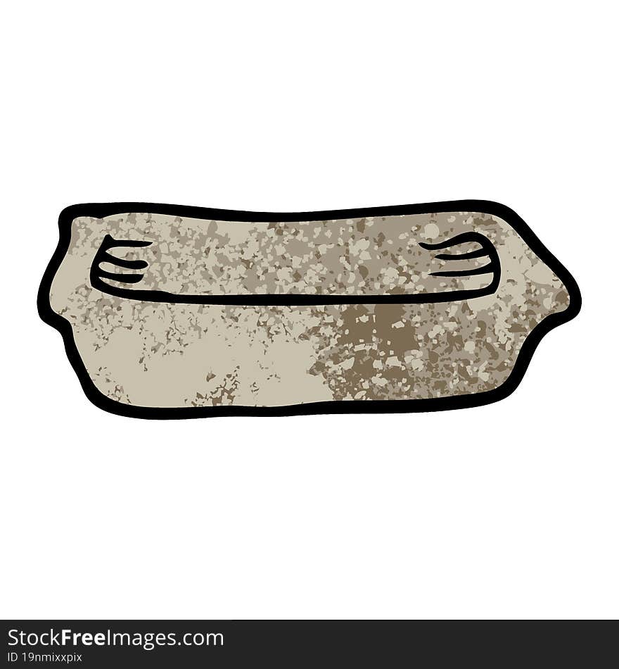 grunge textured illustration cartoon empty tray