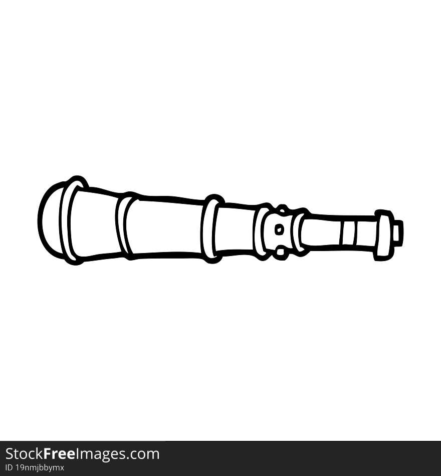 Line Drawing Cartoon Telescope