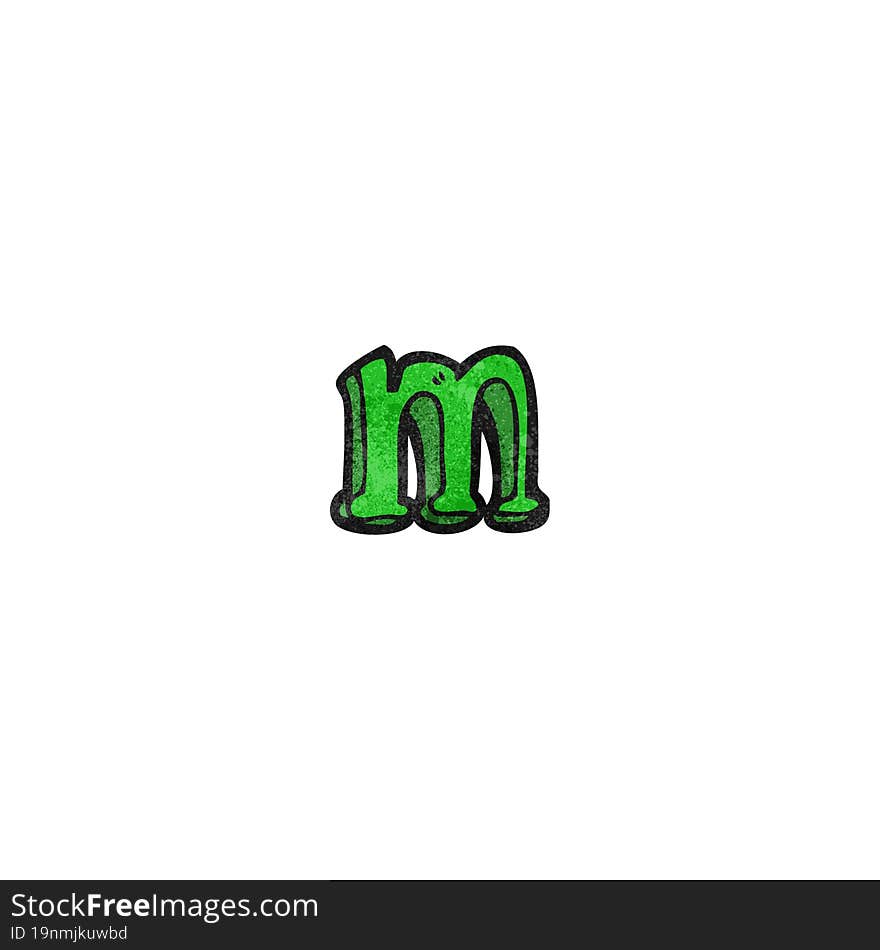 cartoon letter m