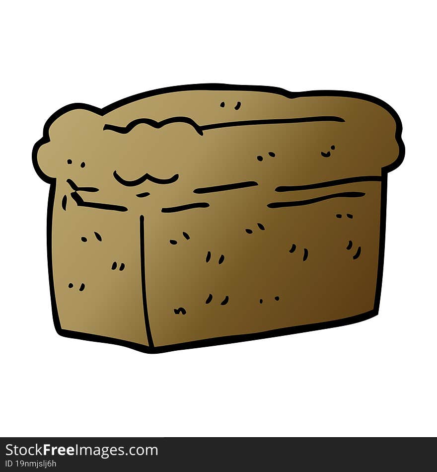 cartoon doodle loaf of bread