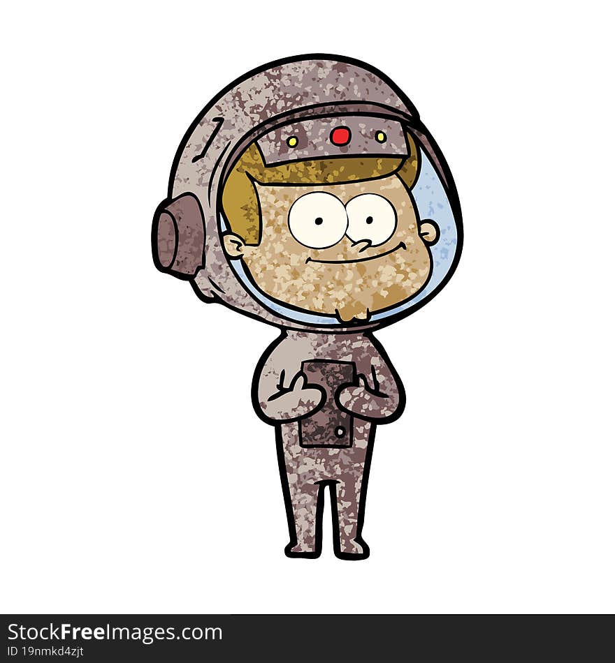 happy astronaut cartoon. happy astronaut cartoon