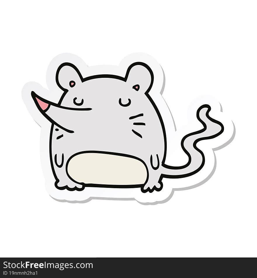 sticker of a cartoon mouse