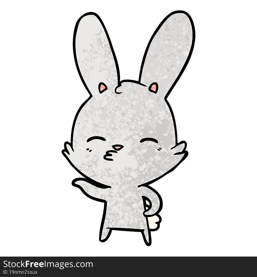 curious bunny cartoon. curious bunny cartoon