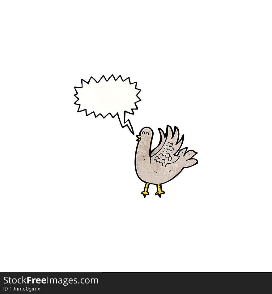 cartoon bird flapping wings