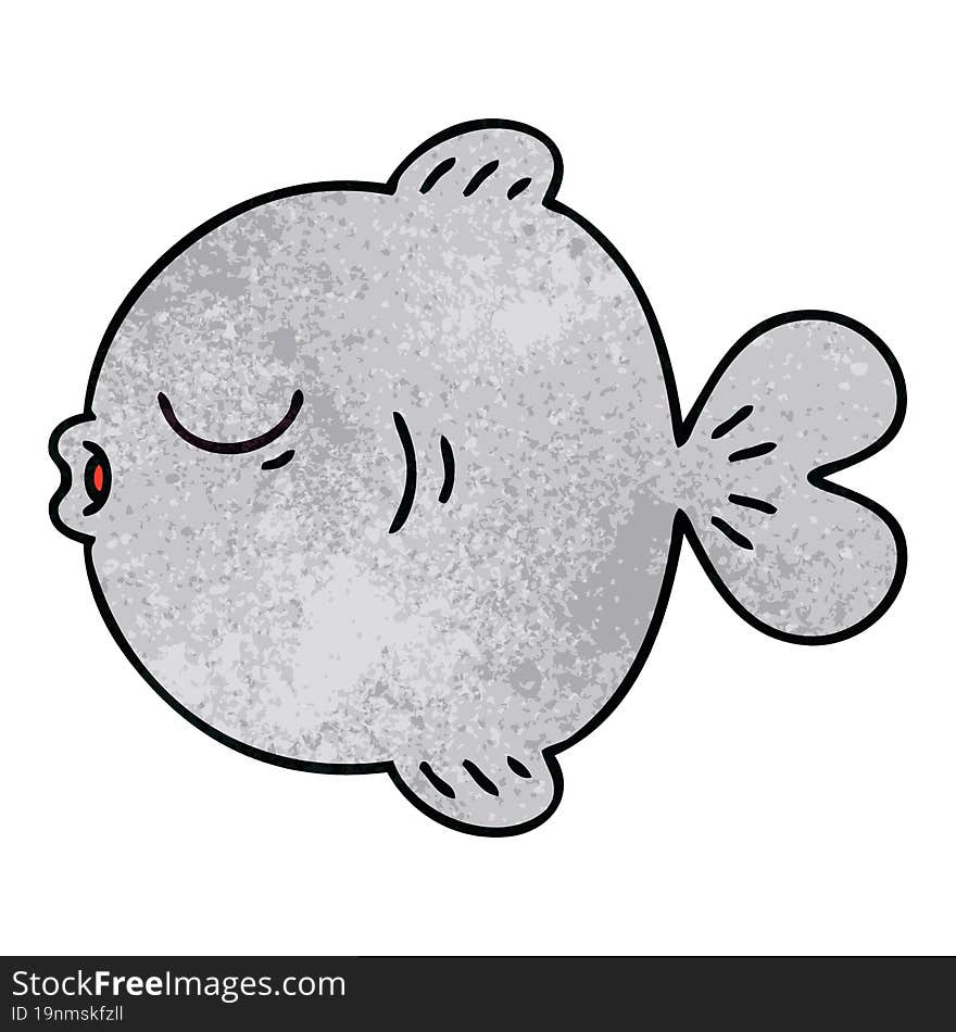 Quirky Hand Drawn Cartoon Fish