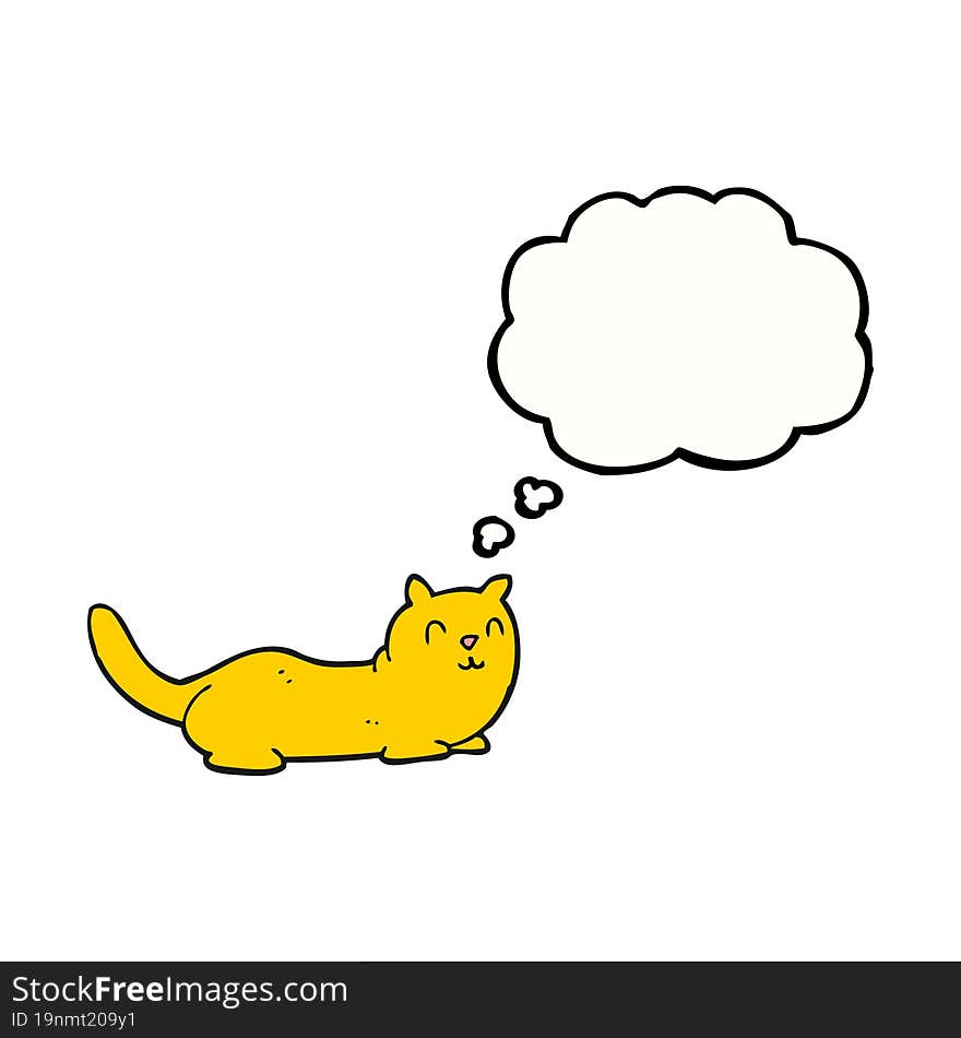 Thought Bubble Cartoon Cat