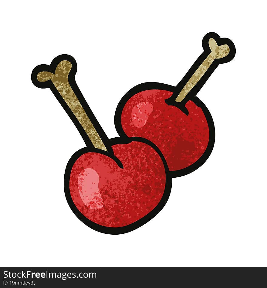 cartoon doodle cherries