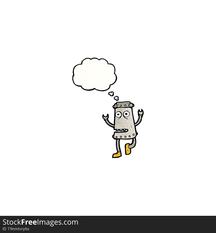 cartoon dancing robot