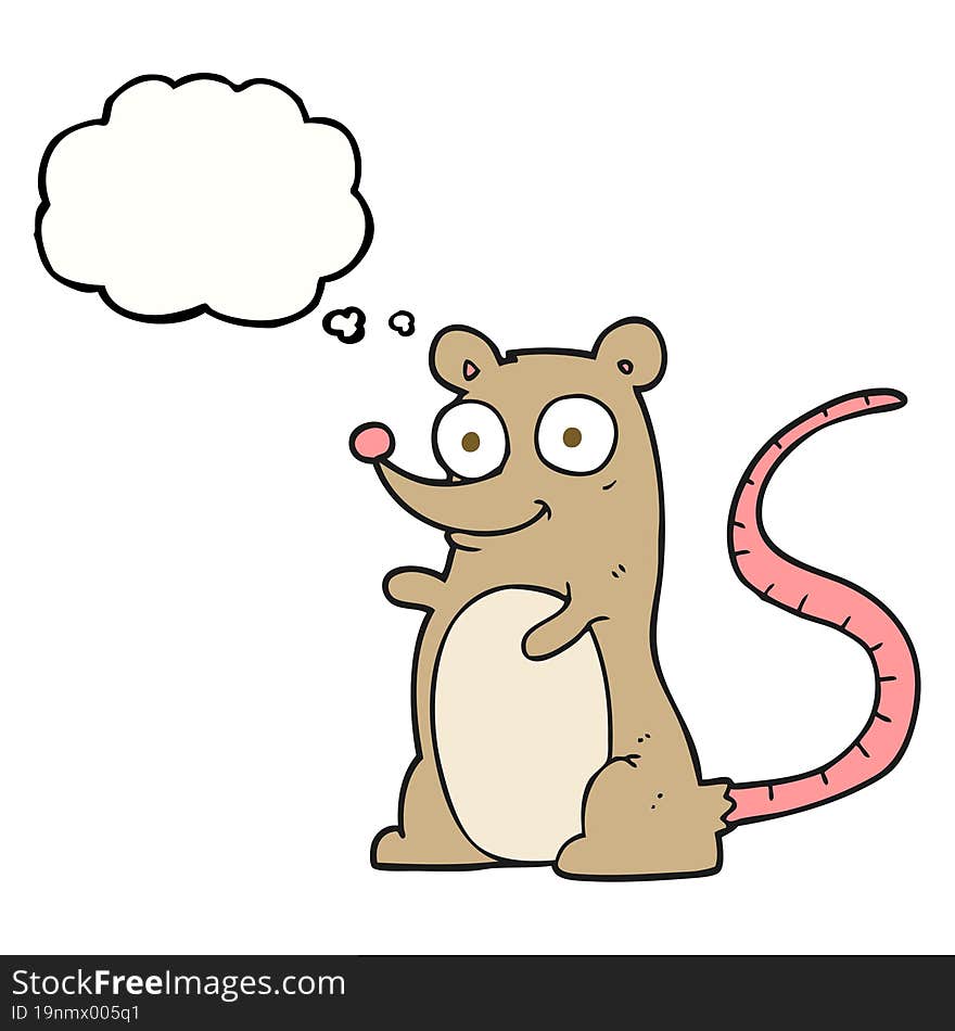 Thought Bubble Cartoon Mouse