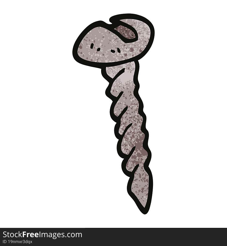 cartoon doodle metal screw