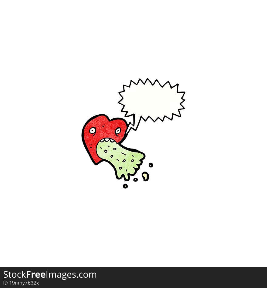 Love Sick Heart Cartoon