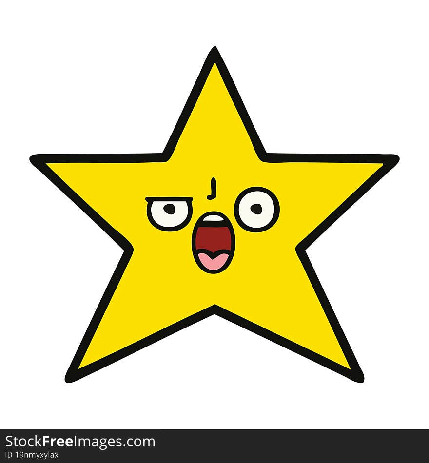 Cute Cartoon Gold Star