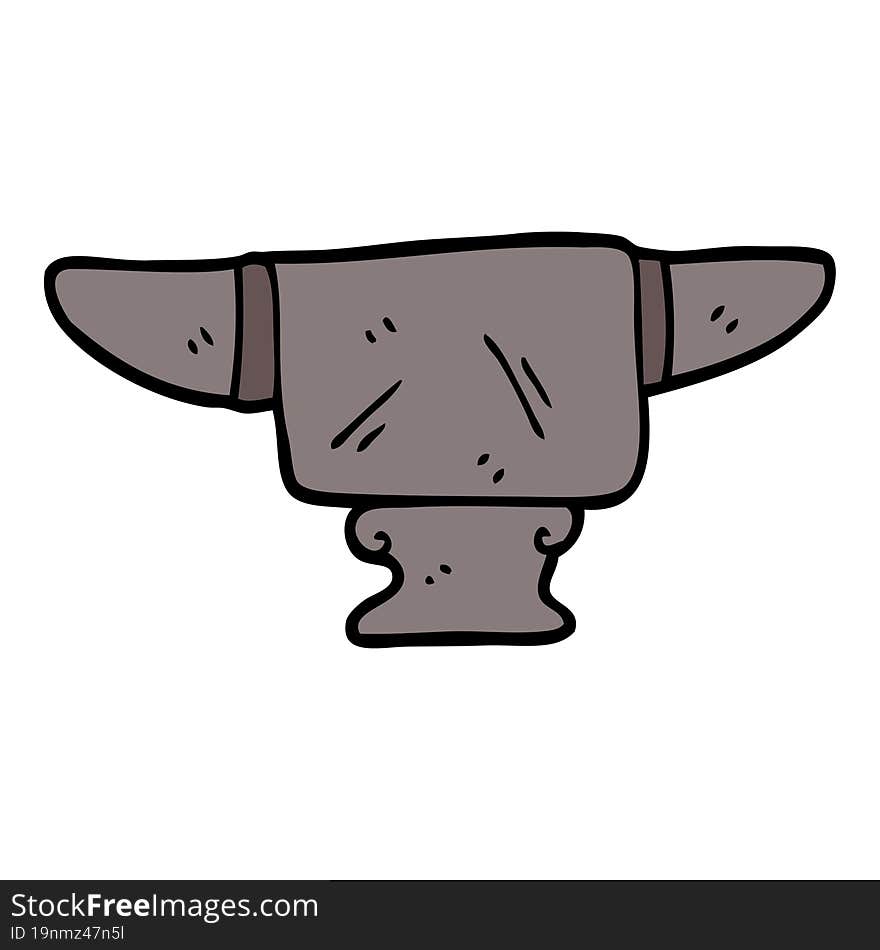 cartoon doodle heavy old anvil