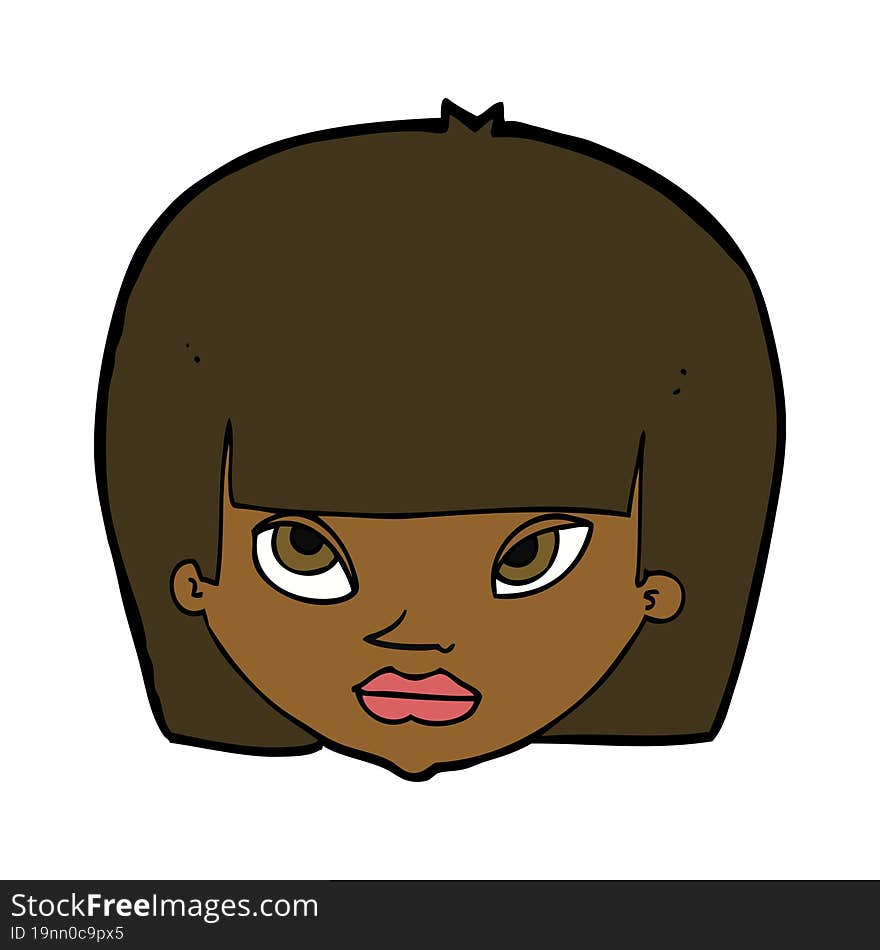 cartoon annoyed woman