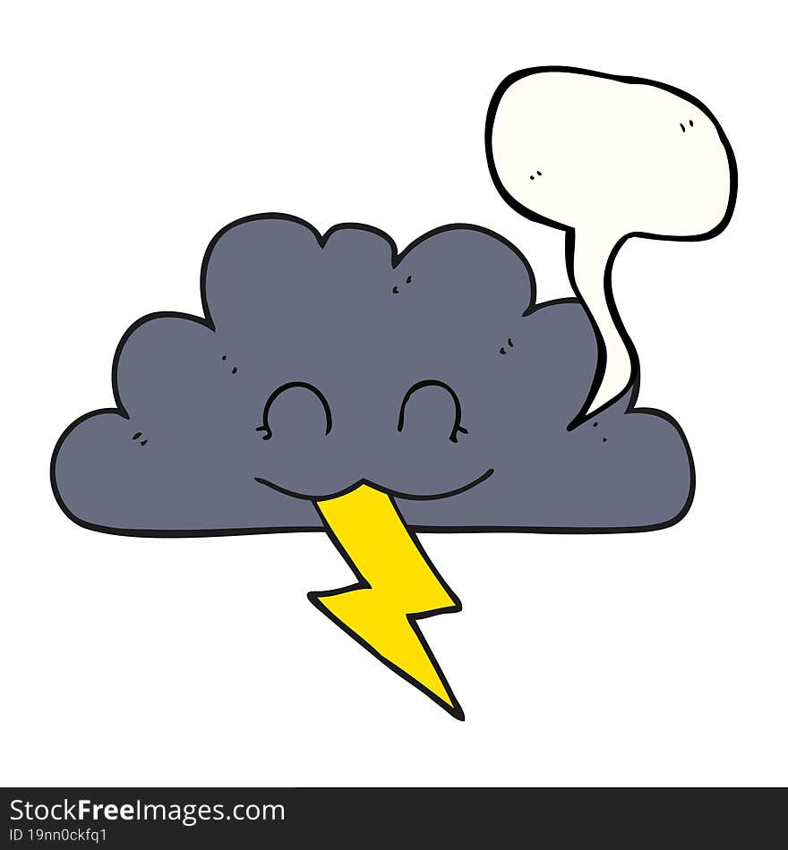 speech bubble cartoon storm cloud