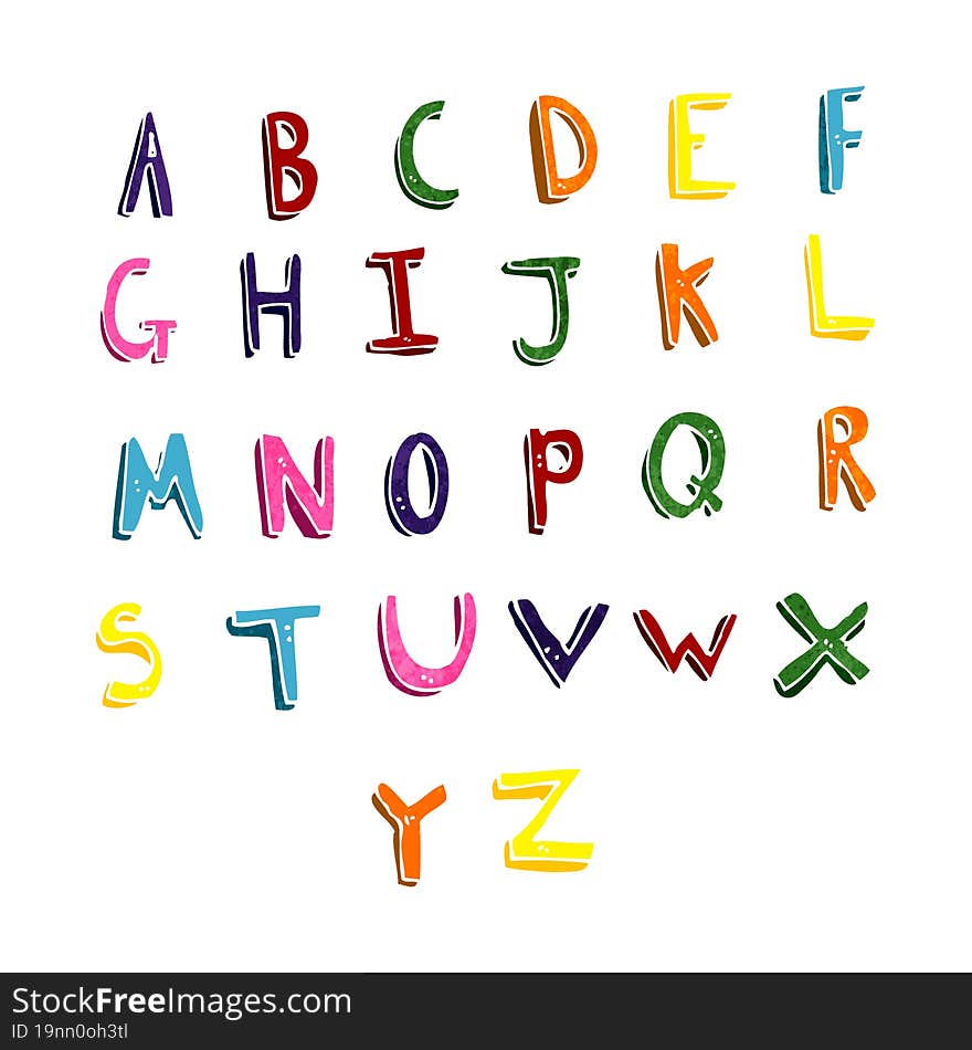 cartoon alphabet