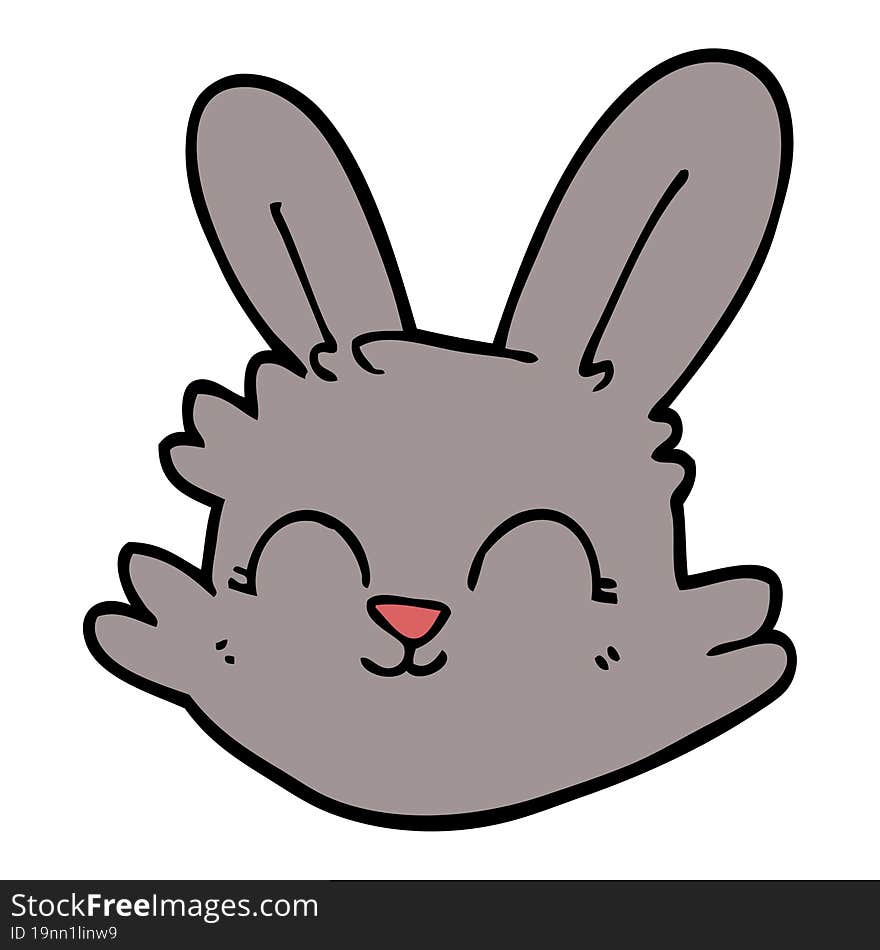 Cartoon Doodle Happy Rabbit