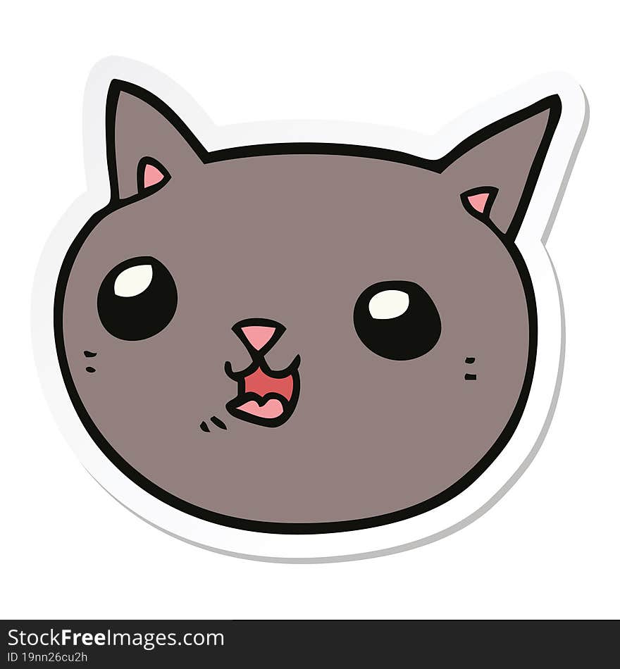 sticker of a cartoon cat