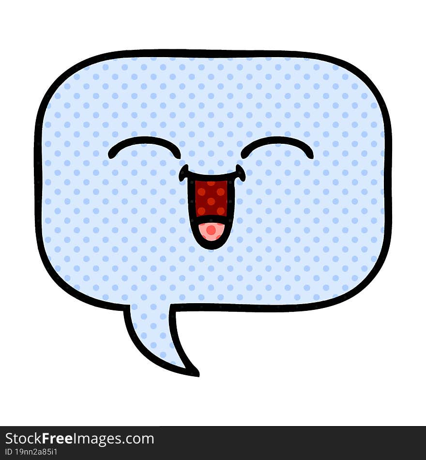 comic book style cartoon speech bubble