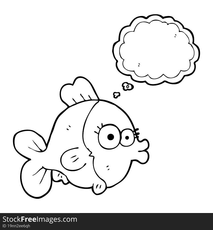 funny thought bubble cartoon fish