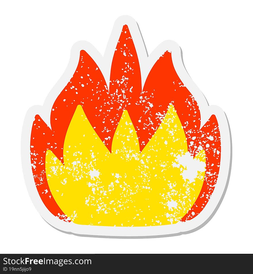 flame grunge sticker