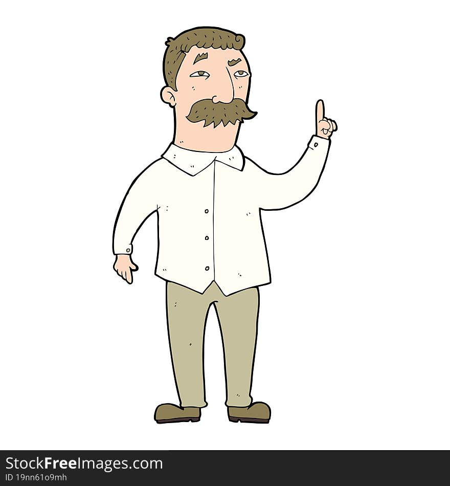 Cartoon Man With Mustache